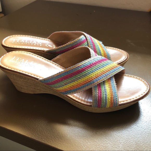 Italian Shoemakers Shoes - Italian Shoemakers Mules Canvas Sandal | Sz 9